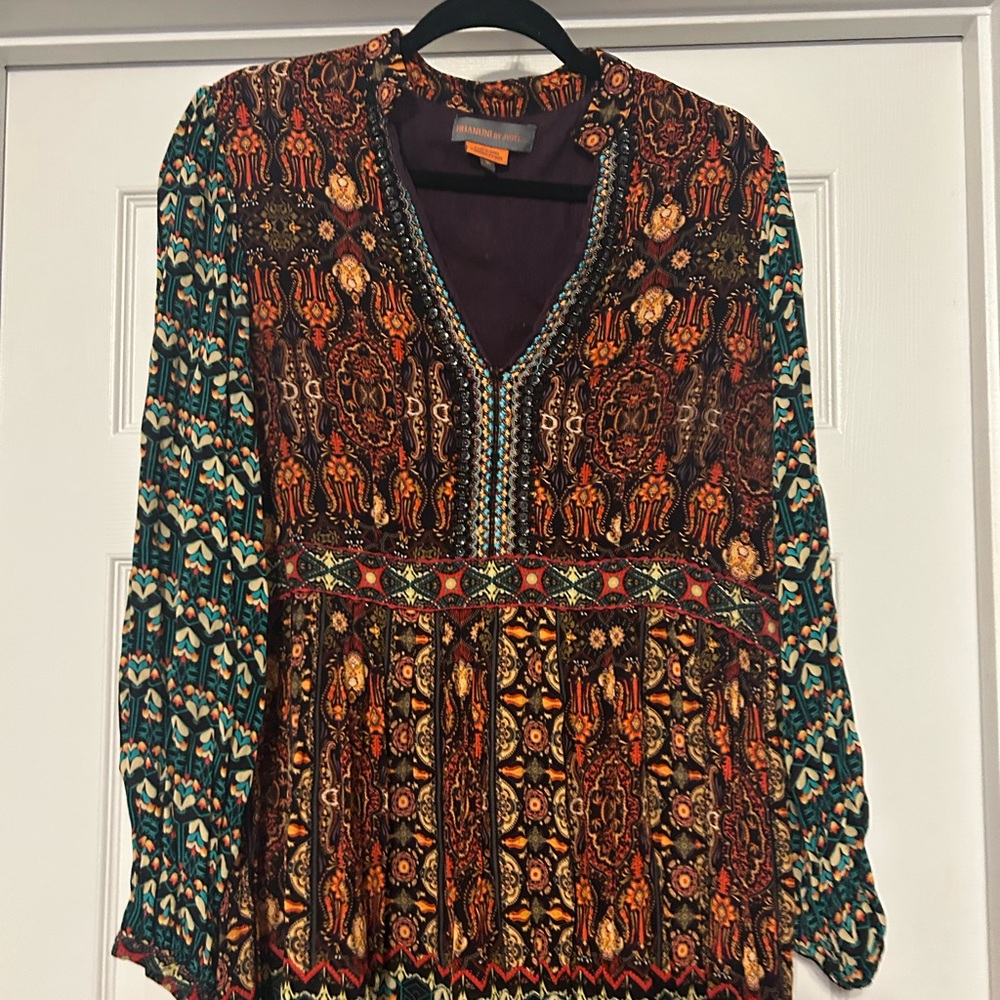 Anthropologie Silky patterned dress